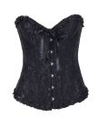 Корсет з квітковим принтом Star Night Corset Top з гачками та шнурівкою, чорний, S (без коробки) вид 6