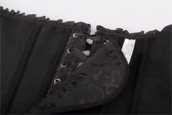 Корсет з квітковим принтом Star Night Corset Top з гачками та шнурівкою, чорний, S (без коробки) вид 8