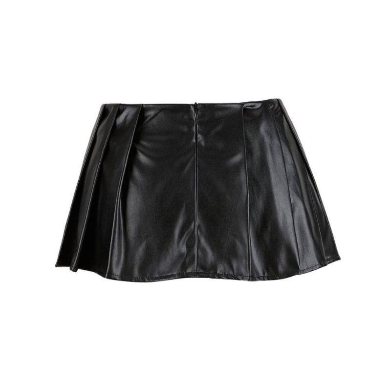 Корсет с юбкой Star Night Sexy Leather и трусиками в комплекте, черный, М вид 5