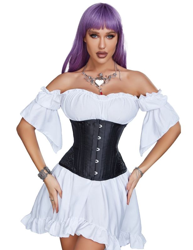 Корсет Star Night Corset з гачками та шнурівкою, чорний, M (без коробки) вид 3