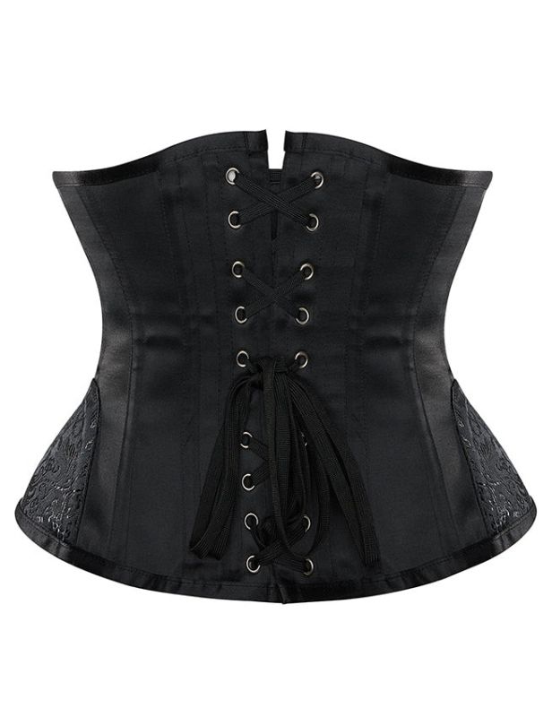Корсет Star Night Corset з гачками та шнурівкою, чорний, S (без коробки) вид 8