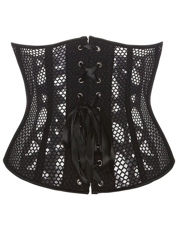 Корсет із сітки з візерунком Star Night з гачками та шнурівкою, з трусиками в комплекті, M (без коробки) вид 6