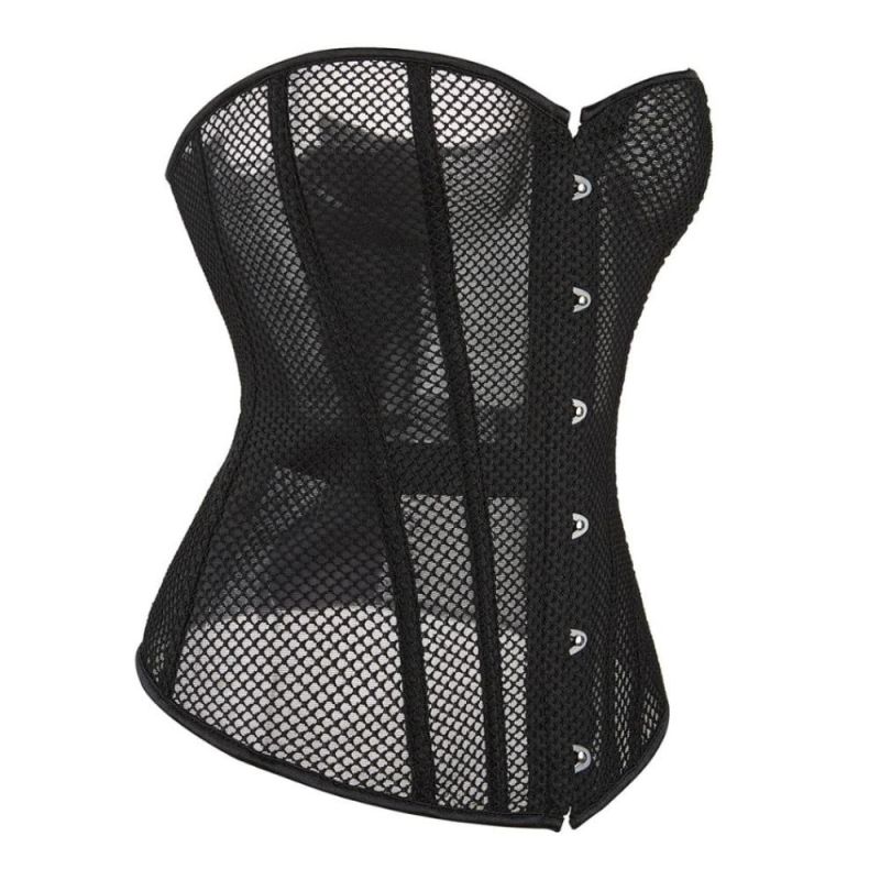 Корсет із сітки Star Night Grid Corset з гачками та шнурівкою, чорний, L (без коробки) вид 6