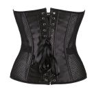 Корсет из сетки Star Night Grid Corset с крючками и шнуровкой, черный, L (без коробки) вид 7