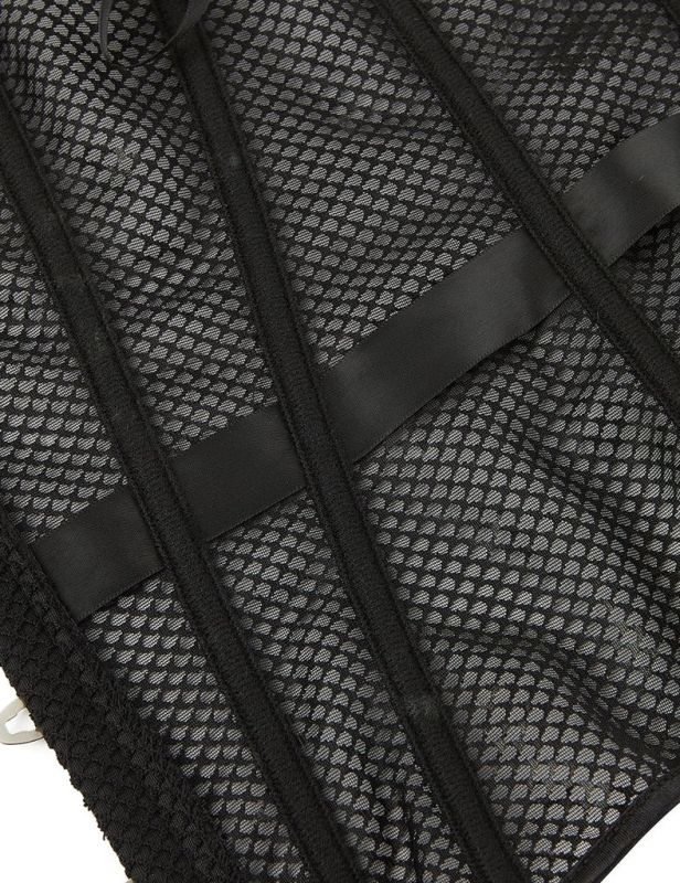 Корсет из сетки Star Night с крючками и шнуровкой, черный, M (без коробки) вид 9