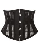 Корсет із сітки Star Night Steel Bones Bones Grid Corsets з гачками і шнурівкою, чорний, S(без коробки)