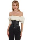 Корсет из сетки Star Night Steel Bones Grid Corsets с крючками и шнуровкой, черный, XL (без коробки) вид 3