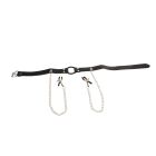 Кляп с кольцом и зажимами для сосков Chisa BEHAVE! Luxury Fetish черный вид 5