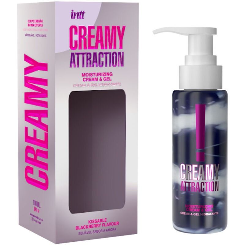 Крем-гель для тела Intt Creamy Attraction Blackberry, для поцелуев, 100 мл вид 7