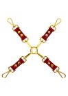 Крестообразный фиксатор Taboom Bondage In Luxury Hogtie, красный вид 4