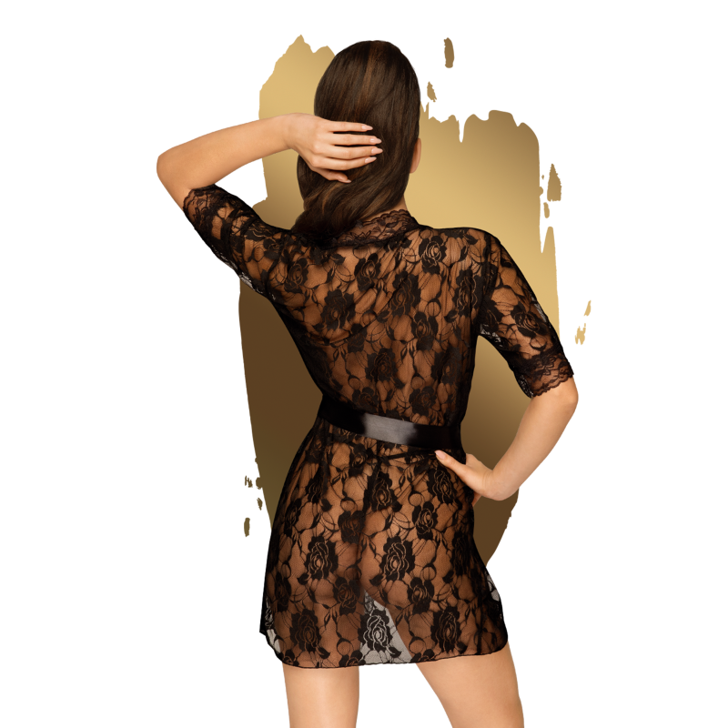 Кружевной халат Penthouse Sweet retreat black (S-L) вид 3