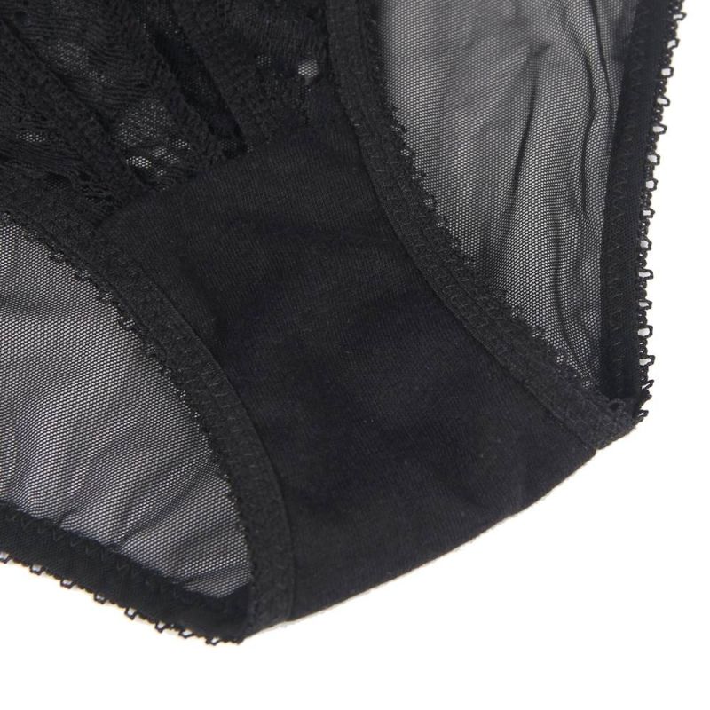 Кружевный набор Star Night трусики и пояс для чулок, черный вид 8