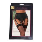 Мереживний пояс для панчіх Star Night з трусиками стрінгами, чорний вид 6