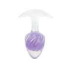 Люминесцентная анальная пробка UNIVIBE, силиконовая с шариком внутри, фиолетовая, 9.5 х 3.9 см вид 9