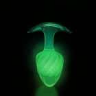 Люминесцентная анальная пробка UNIVIBE, силиконовая с шариком внутри, фиолетовая, 9.5 х 3.9 см вид 2