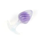 Люминесцентная анальная пробка UNIVIBE, силиконовая с шариком внутри, фиолетовая, 9.5 х 3.9 см вид 11