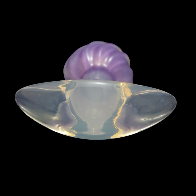 Люминесцентная анальная пробка UNIVIBE, силиконовая с шариком внутри, фиолетовая, 9.5 х 3.9 см вид 18