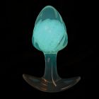 Люминесцентная анальная пробка UNIVIBE, силиконовая с шариком внутри, фиолетовая, 9.5 х 3.9 см вид 6