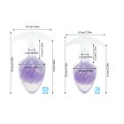 Люмінесцентна анальна пробка UNIVIBE, силіконова з кулькою всередині, фіолетова, 9.5 х 3.9 см вид 20