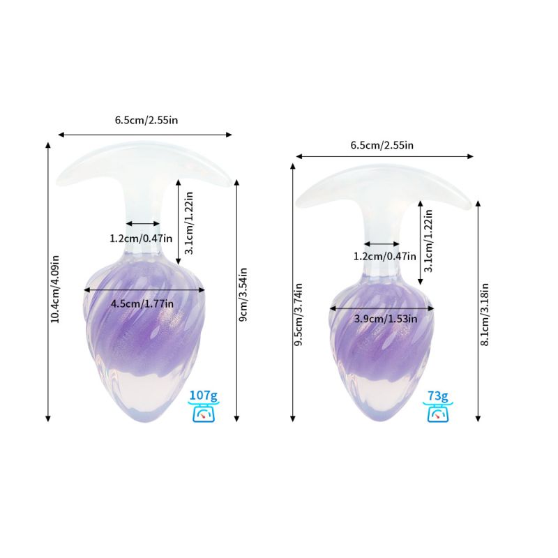 Люминесцентная анальная пробка UNIVIBE, силиконовая с шариком внутри, фиолетовая, 9.5 х 3.9 см вид 20