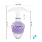 Люминесцентная анальная пробка UNIVIBE, силиконовая с шариком внутри, фиолетовая, 9.5 х 3.9 см вид 19