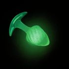 Люминесцентная анальная пробка UNIVIBE, силиконовая с шариком внутри, фиолетовая, 9.5 х 3.9 см вид 3