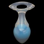 Люминесцентная анальная пробка UNIVIBE, силиконовая с шариком внутри, голубая, 9.6 х 4 см вид 10