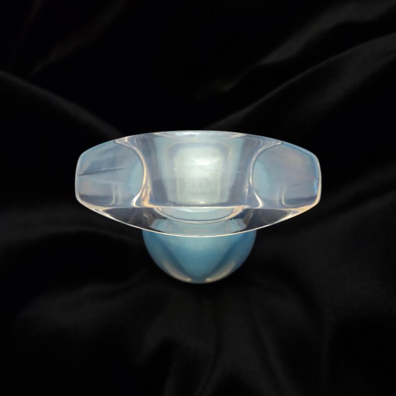 Люминесцентная анальная пробка UNIVIBE, силиконовая с шариком внутри, голубая, 9.6 х 4 см вид 11