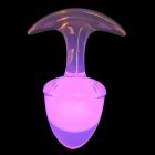 Люминесцентная анальная пробка UNIVIBE, силиконовая с шариком внутри, розовая, 9.4 х 4.2 см вид 5