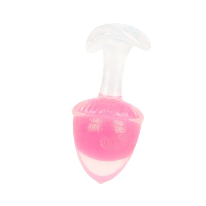 Люминесцентная анальная пробка UNIVIBE, силиконовая с шариком внутри, розовая, 9.4 х 4.2 см вид 11