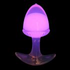 Люминесцентная анальная пробка UNIVIBE, силиконовая с шариком внутри, розовая, 9.4 х 4.2 см вид 4