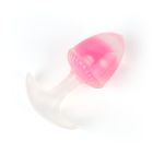 Люминесцентная анальная пробка UNIVIBE, силиконовая с шариком внутри, розовая, 9.4 х 4.2 см вид 12