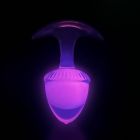 Люминесцентная анальная пробка UNIVIBE, силиконовая с шариком внутри, розовая, 9.4 х 4.2 см вид 2