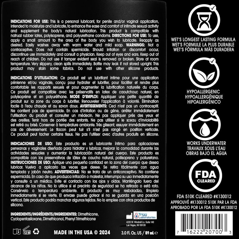 Лубрикант на силіконовій основі WET Platinum Premium, 89 мл вид 5