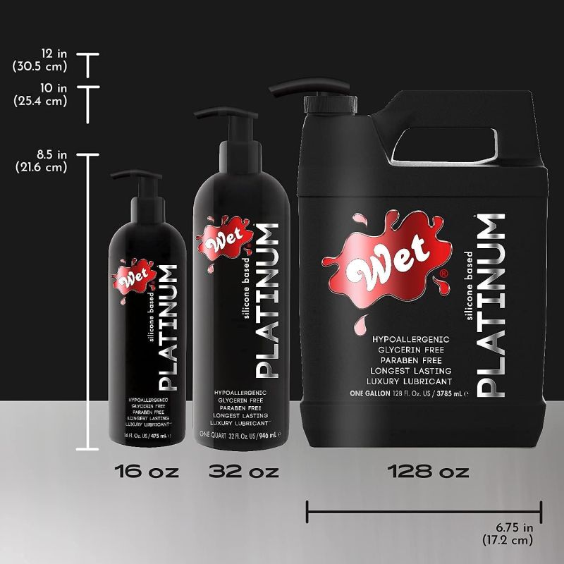 Лубрикант на силіконовій основі WET Platinum One Gallon 3785 мл вид 5