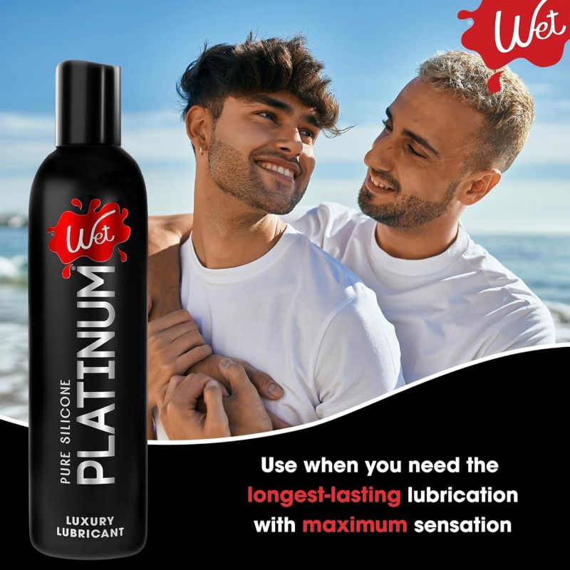 Лубрикант на силиконовой основе Wet Platinum Premium Lubricant, 124 мл вид 5