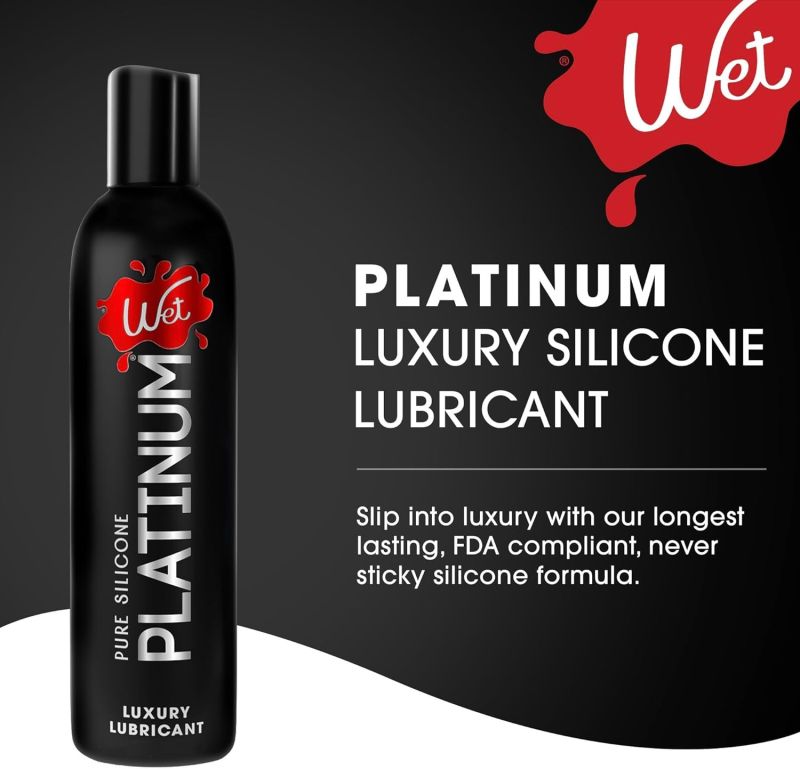 Лубрикант на силиконовой основе Wet Platinum Premium Lubricant, 124 мл вид 3