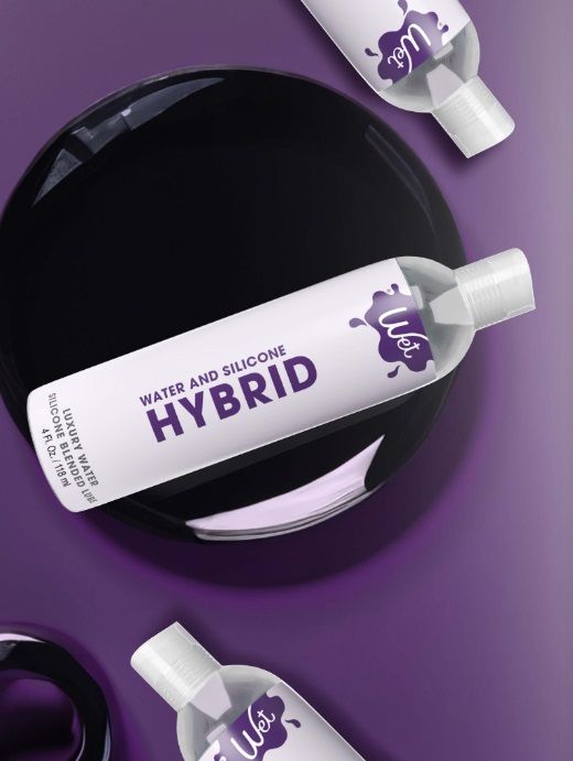 Лубрикант на водно-силиконовой основе Wet Hybrid, 118 мл вид 4