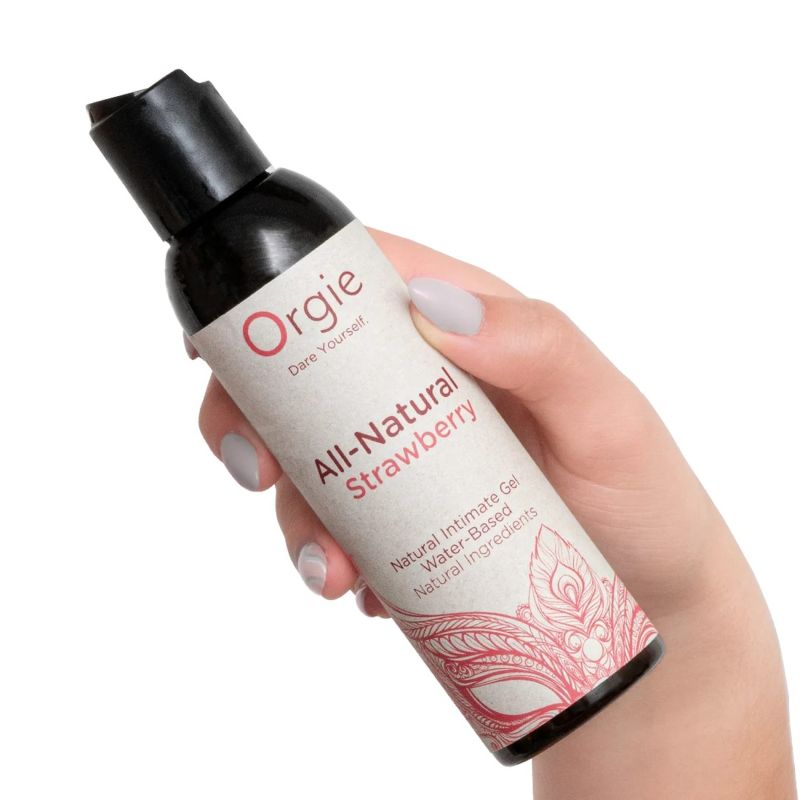 Оральный лубрикант на водной основе со вкусом клубники Orgie All Natural Strawberry, 150 мл вид 4
