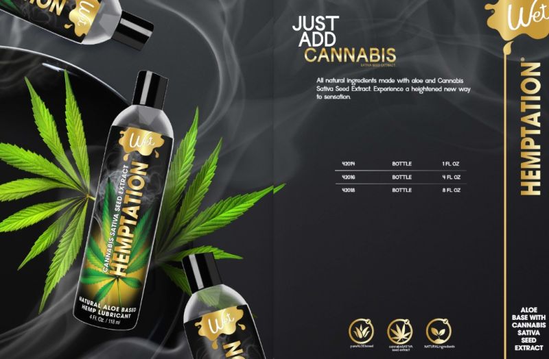 Лубрикант з екстрактом каннабісу на основі алое Wet Hemptation, 118 мл вид 4