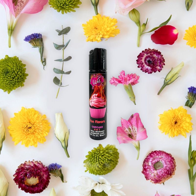 Лубрикант їстівний зі смаком капкейка Wet Fun 4 в 1 на водній основі та зі зігрівальним ефектом, 30 мл вид 4