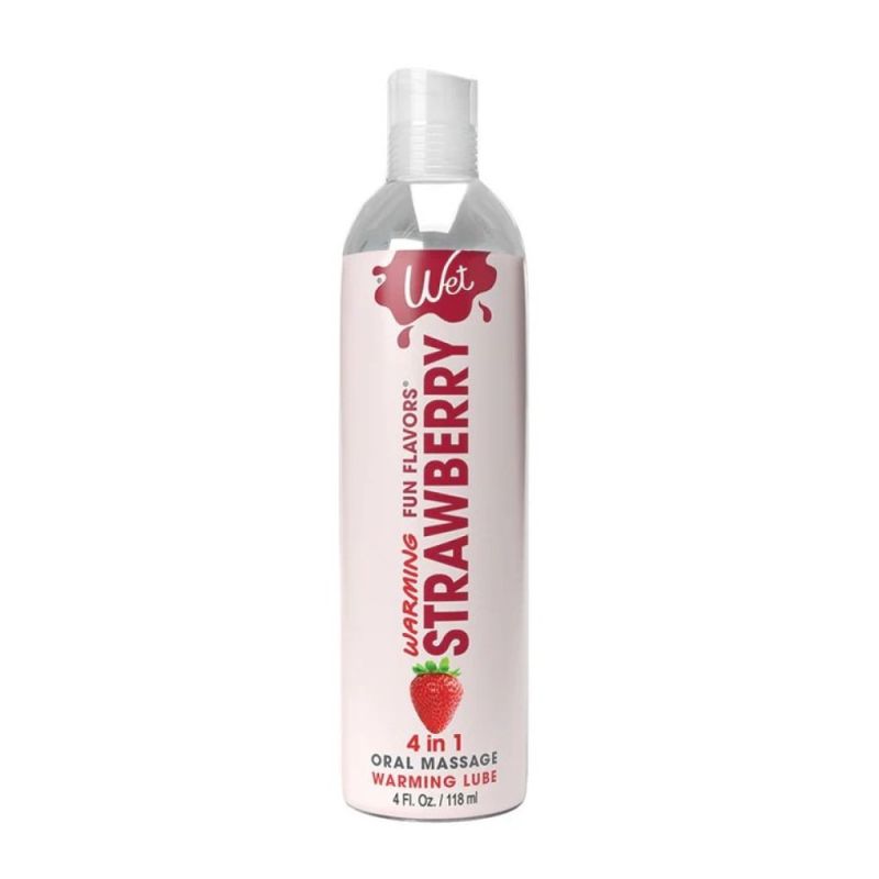 Лубрикант со вкусом клубники Wet Strawberry с согревающим эффектом, 118 мл вид 2