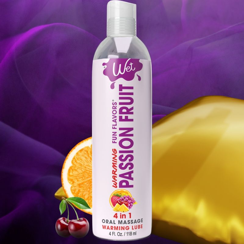 Съедобный лубрикант со вкусом маракуйи Wet Passion Fruit с согревающим эффектом, 118 мл вид 3