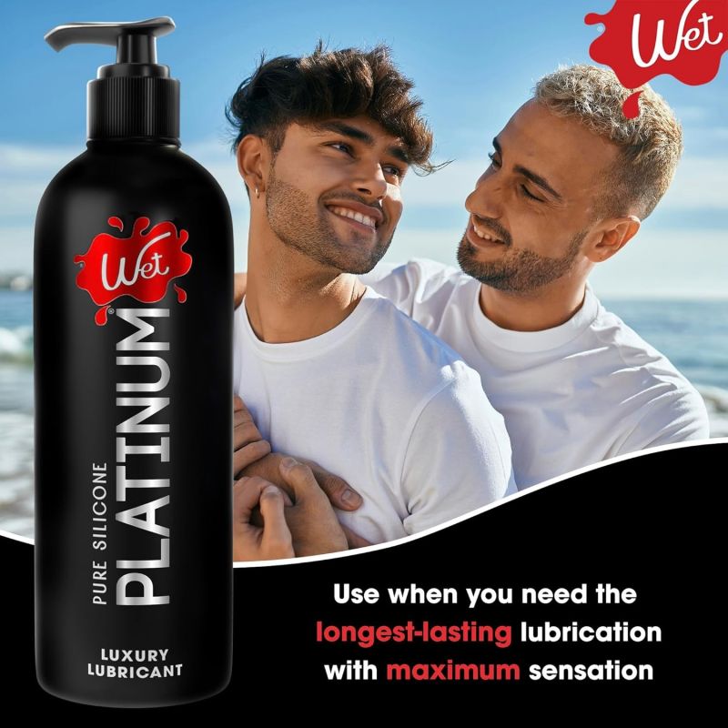 Лубрикант Wet Platinum Premium 475 мл, на силіконовій основі вид 4