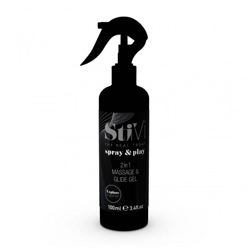 Лубрикант та масажний гель HOT StiVi Spray&Play 2в1, 100 мл вид 3