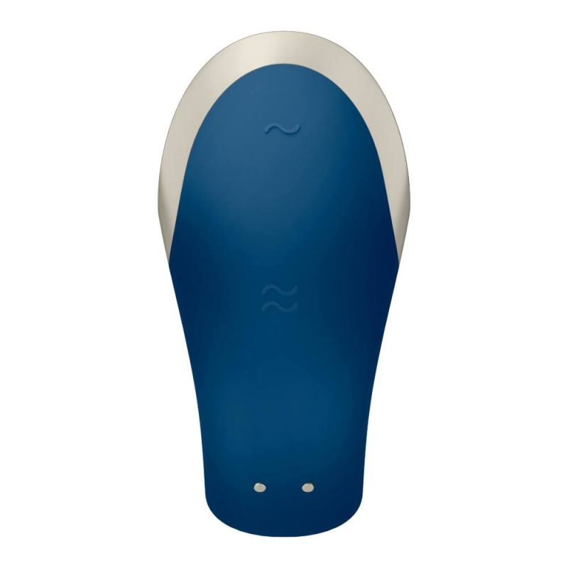 Люксовий Smart вібратор для пар Satisfyer Double Love Luxury, синій вид 6