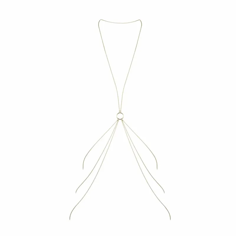 Ланцюжок для тіла Bijoux Indiscrets Magnifique 8 Body Chain - Gold, прикраса для тіла вид 2