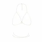 Ланцюжок портупея Bijoux Indiscrets Magnifique Bra Chain - Gold, прикраса на тіло вид 2