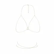 Ланцюжок портупея Bijoux Indiscrets Magnifique Bra Chain - Gold, прикраса на тіло