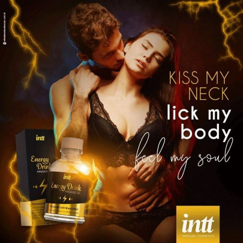 Масажний гель зі зігрівальним ефектом Intt Energy Drink зі смаком енергетичного напою, 30 мл вид 7